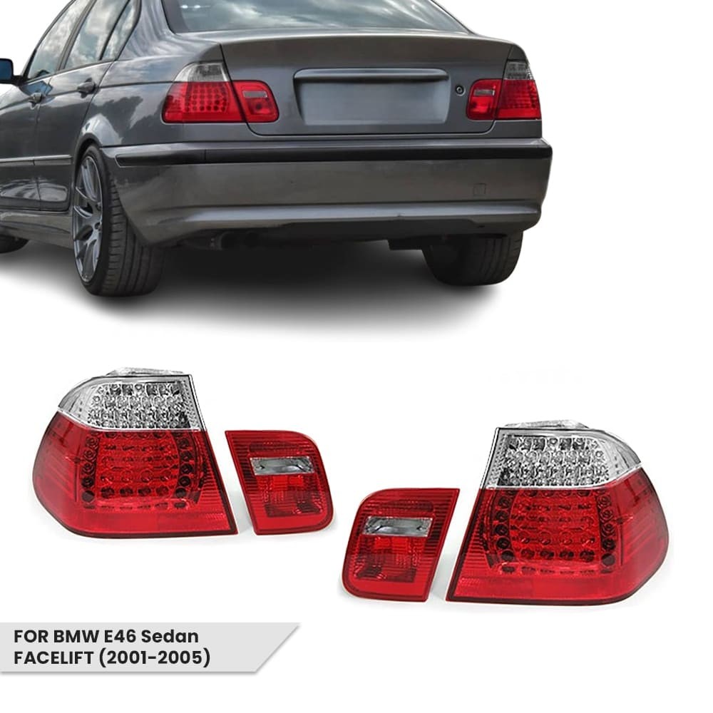 LED Tail Lights set for BMW E46 (01-05) Sedan, clear