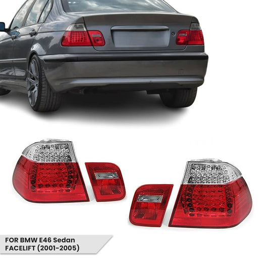 LED Tail Lights set for BMW E46 (01-05) Sedan, clear