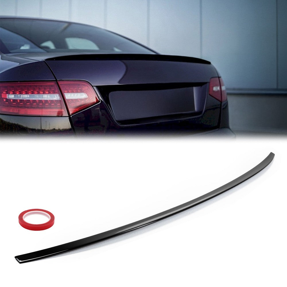 Trunk lip Spoiler for Audi A6 C6 sedan (04-11), glossy black