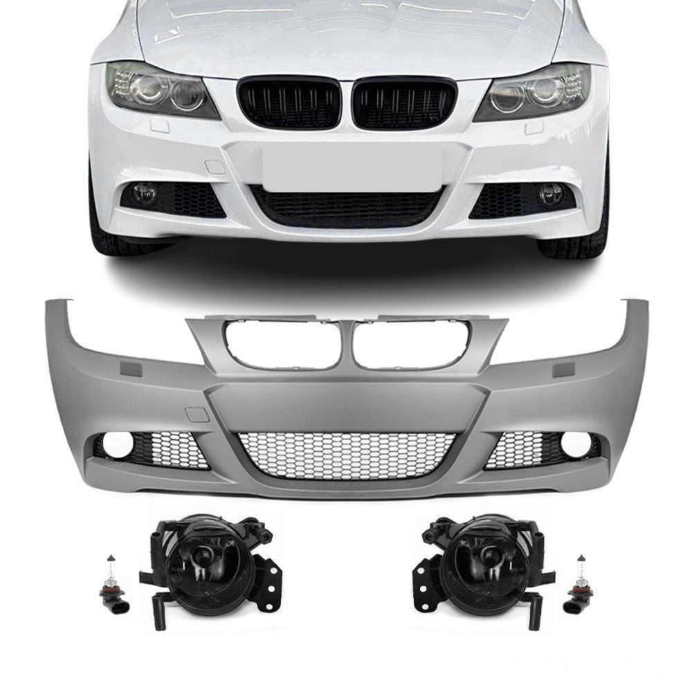 M-Pack Front Bumper for BMW E90 / E91 LCI (08-11), with smoked fog lights