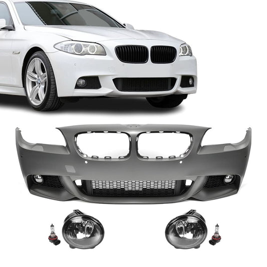 M-Pack Front Bumper for BMW F10 / F11 PRE-LCI (10-13), with clear fog lights