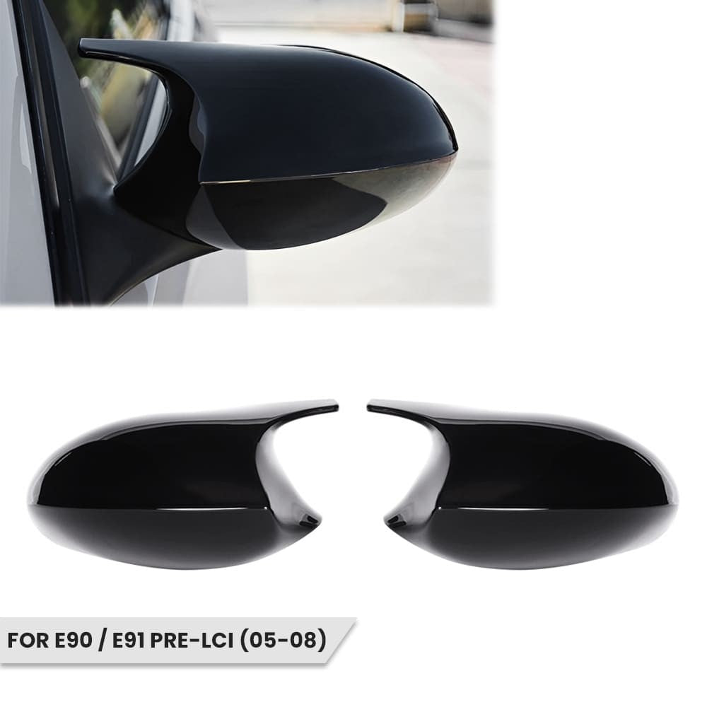 M style Mirror Caps set for BMW E90 / E91 (05-08), glossy black