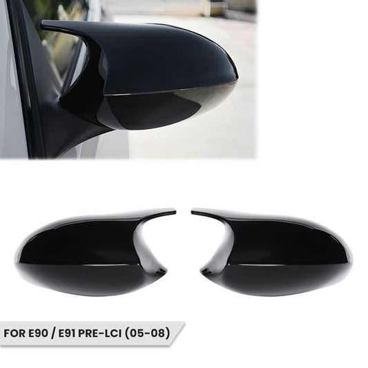 M style Mirror Caps set for BMW E90 / E91 (05-08), glossy black