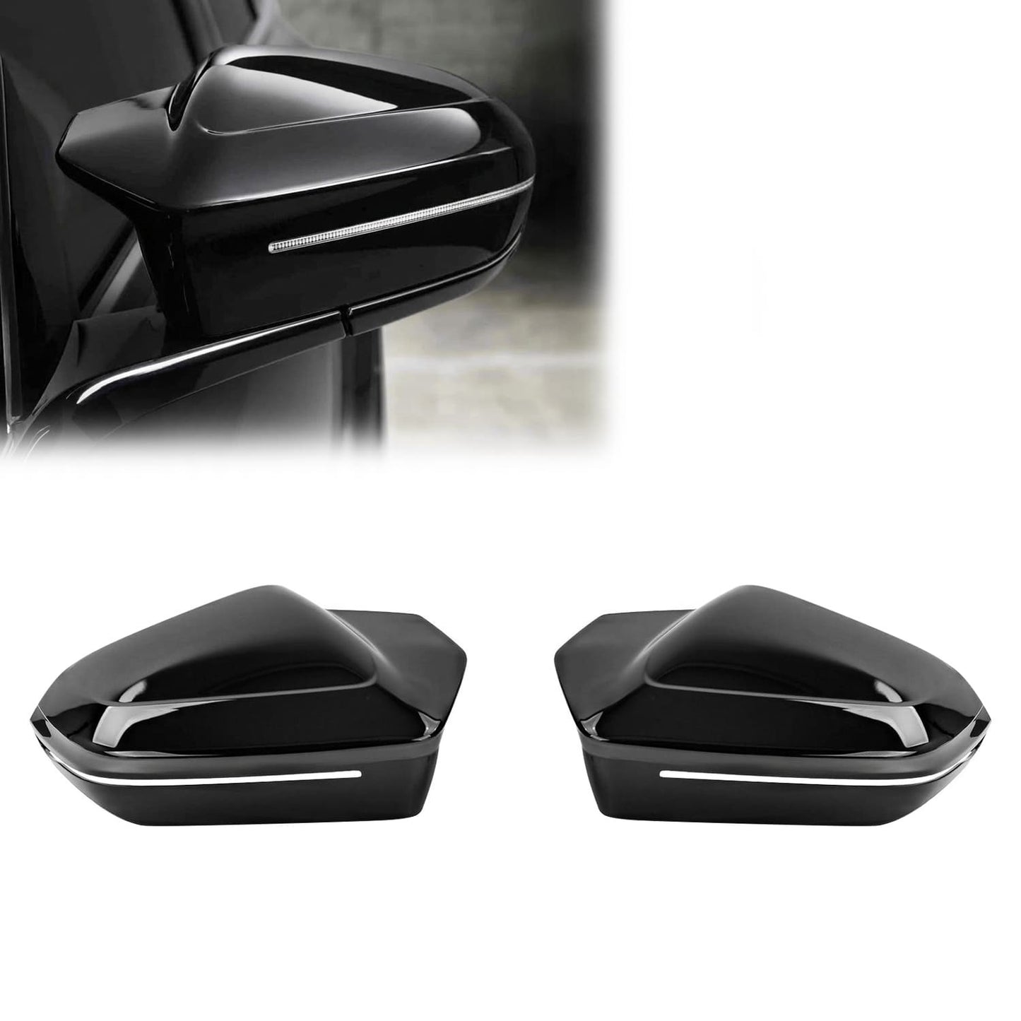 M style Mirror Caps set for BMW G60 / G61 / G90 / G99 (LHD only), glossy black