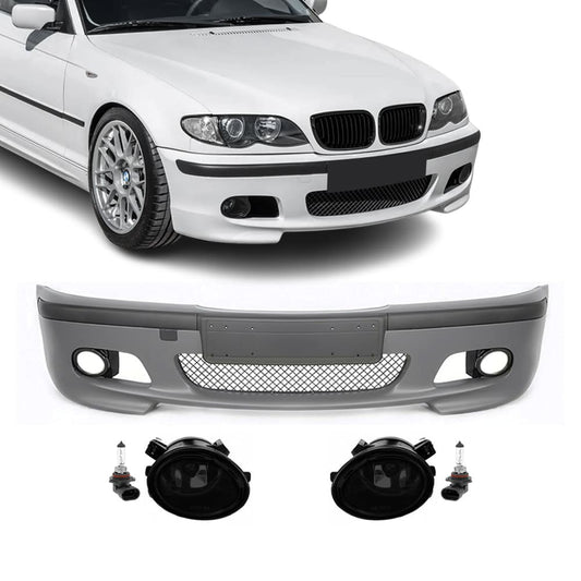 M-Tech 2 Front Bumper for BMW E46 sedan / touring (98-05), with smoked fog lights