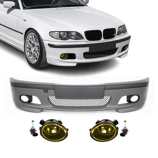 M-Tech 2 Front Bumper for BMW E46 sedan / touring (98-05), with yellow fog lights