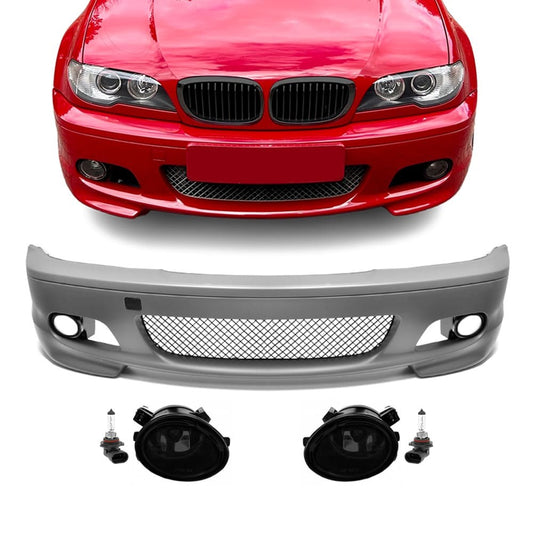 M-Tech Front Bumper for BMW E46 (99-06) coupe / cabrio, with smoked fog lights