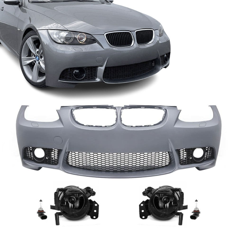 M3 style Front Bumper for BMW E92 / E93 (06-10), with smoked fog lights