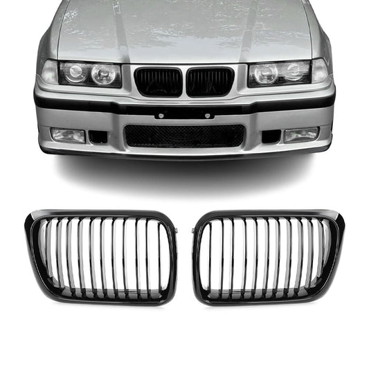 M3 style Kidney Grille for BMW E36 facelift (96-99), glossy black