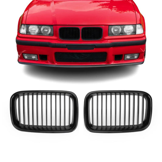 M3 style Kidney Grille for BMW E36 pre-facelift (90-96), glossy black