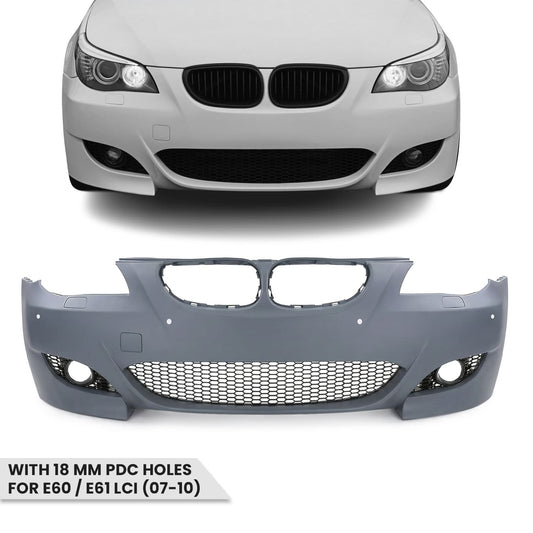 M5 look Front Bumper for BMW E60 / E61 LCI (07-10) with 18 mm PDC holes
