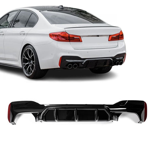 M5-style Diffuser for BMW G30 / G31 with M-Pack, glossy black