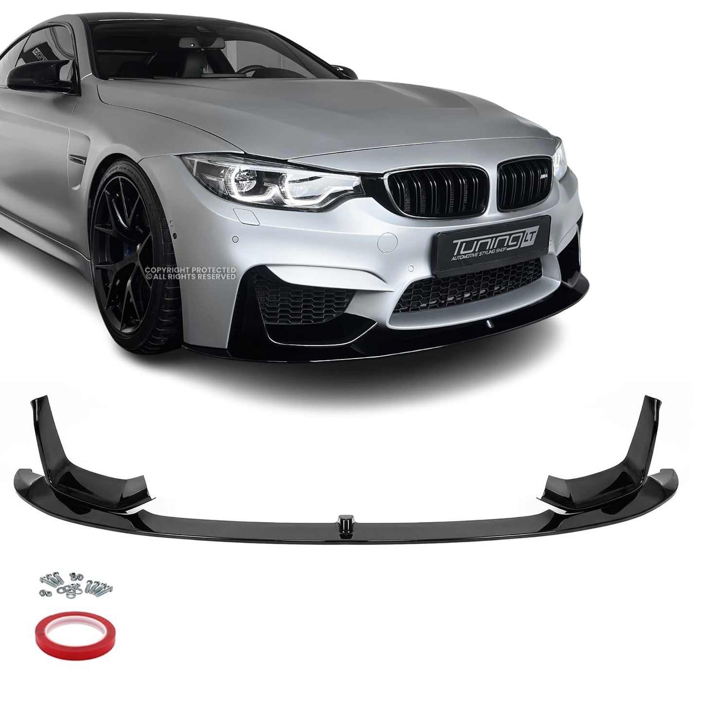 Performance Front bumper Lip for BMW F80 / F82 / F83, glossy black
