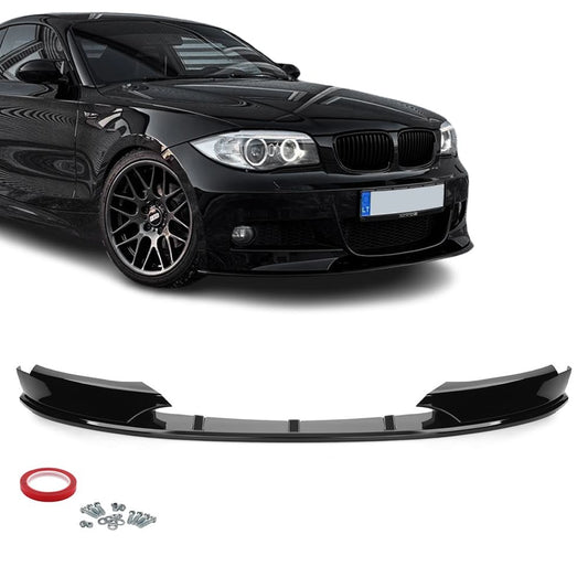 WR Front Bumper Lip for BMW E82 / E88 with M-Sport, glossy black