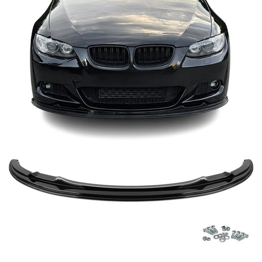 WR Front bumper Lip Spoiler for BMW E92 / E93 PRE-LCI (06-10) with M-Pack, glossy black, EXTRA-SRONG VERSION