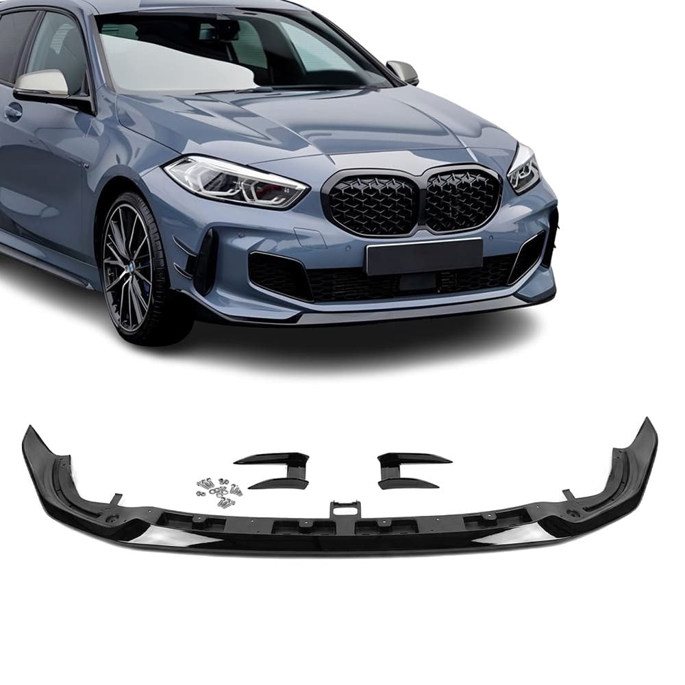 Performance Front bumper Lip for BMW F40 (19-24) with M-Pack, glossy black