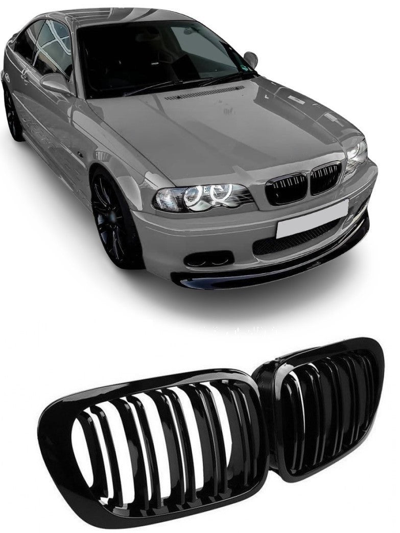 Performance kidney grille for BMW E46 coupe / convertible (99-03), glossy black