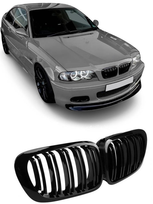 Performance kidney grille for BMW E46 coupe / convertible (99-03), glossy black
