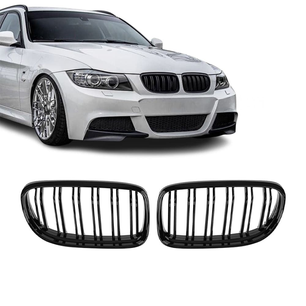 Set of Performance kidney Grille for BMW E90 / E91 LCI (08-11), glossy black