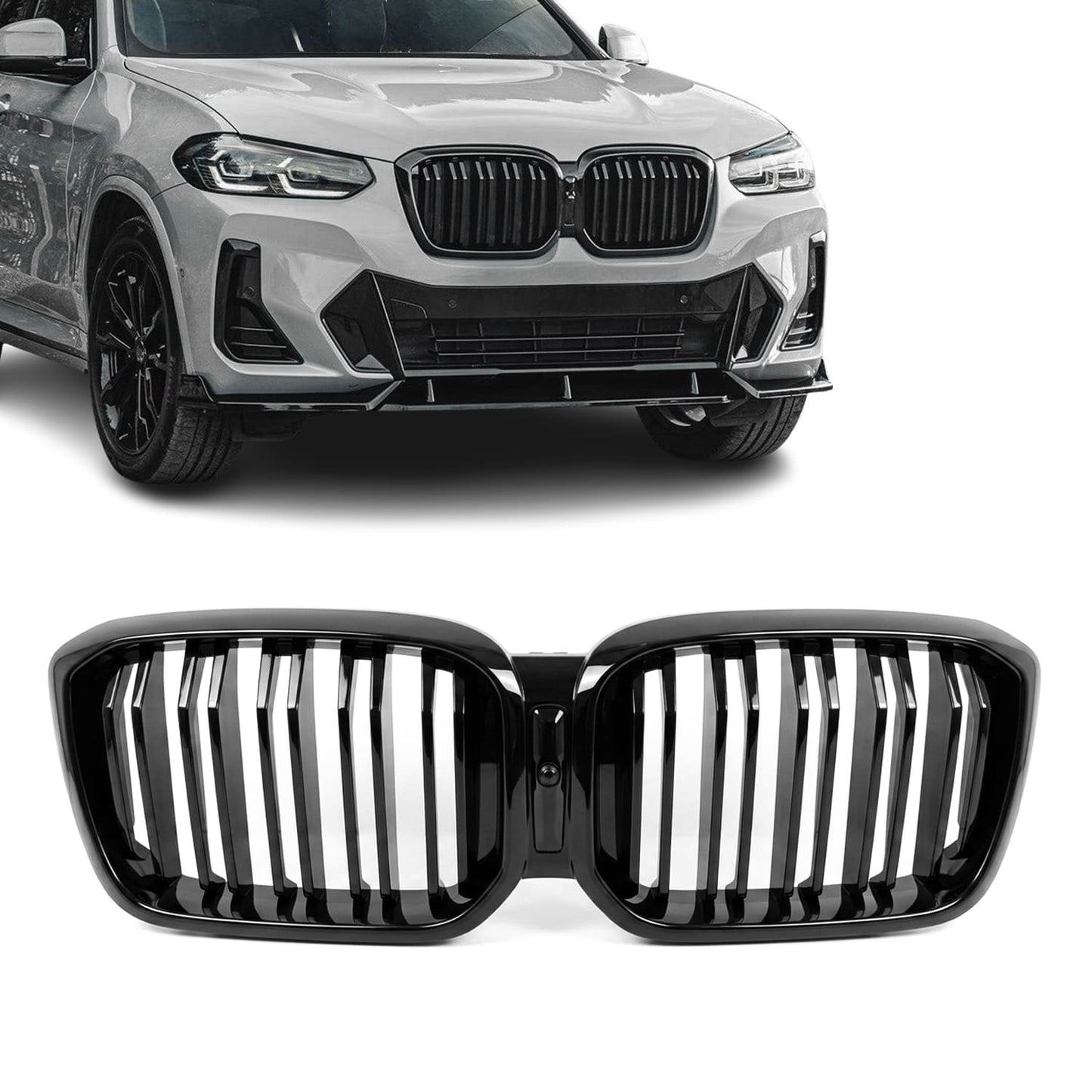 Performance kidney Grille for BMW G01 X3 LCI / G02 X4 LCI (21-24), glossy black