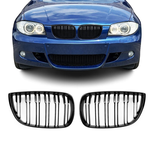 Performance kidney Grille set for BMW E81 / E87, glossy black