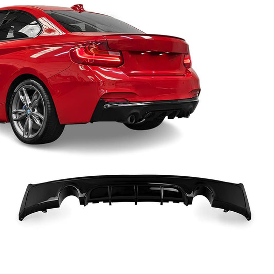 Performance Rear Bumper Diffuser for BMW F22 / F23 (235 / 240) with M-Sport, glossy black