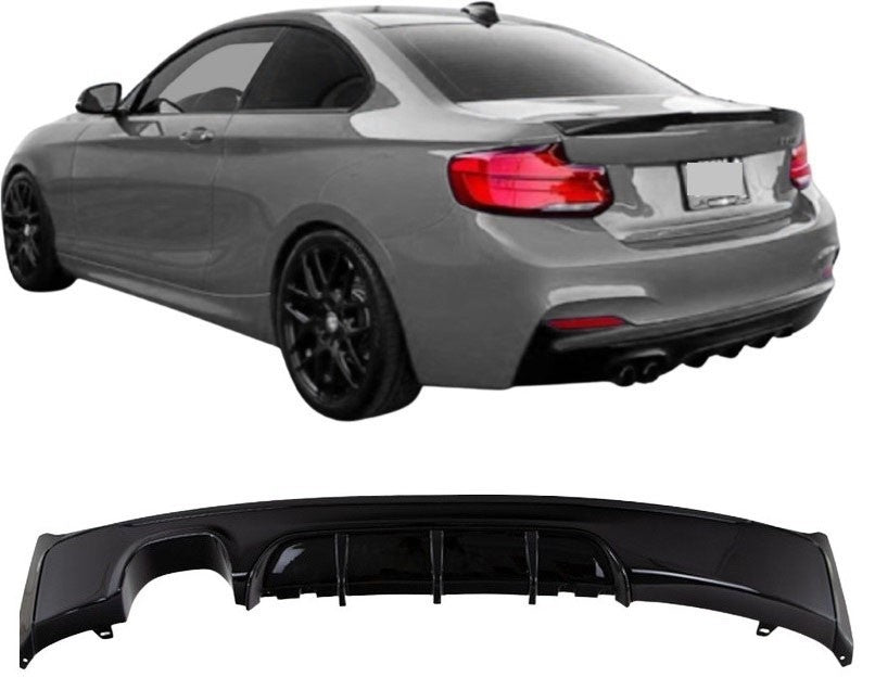 Performance rear bumper diffuser for BMW F22 / F23 with M-Pack