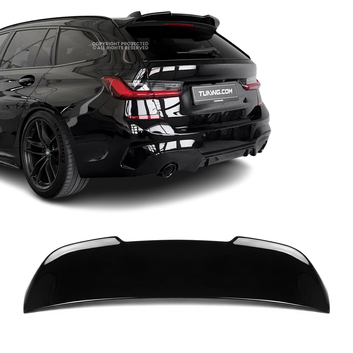 BMW G21 / G81 Touring ''Performance'' Katuse Spoiler, Läikiv Must