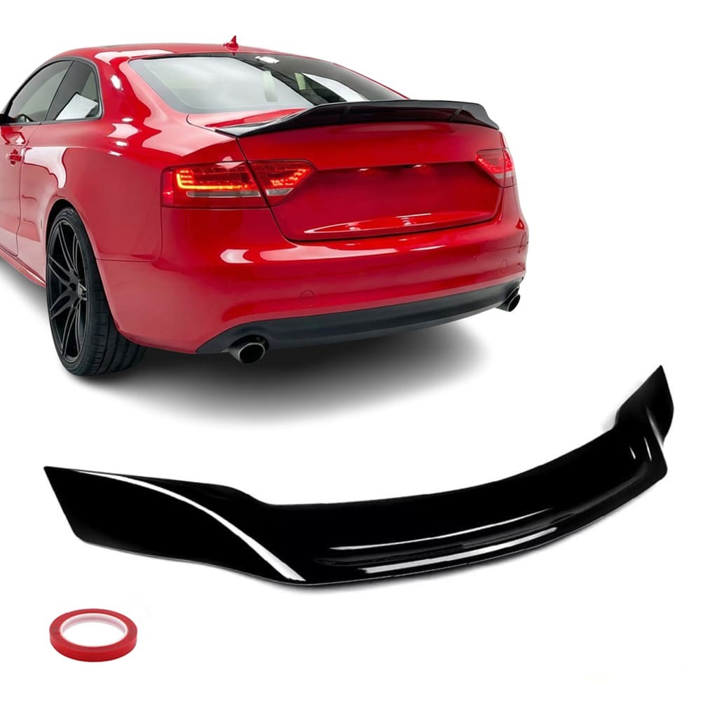 R-style Trunk Spoiler for Audi A5 B8 Coupe (07-16), glossy black