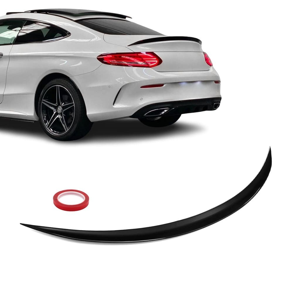 C63-style Trunk Spoiler for Mercedes C205 coupe (15-23), glossy black