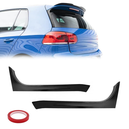 Rear Window Spoilers set for VW Golf MK6 GTI / GTD / R (08-13), glossy black