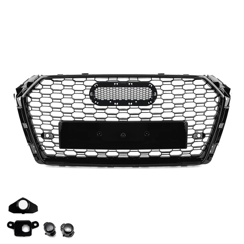 RS-style Front Grille for Audi A4 B9 / S4 B9 (15-19), glossy black