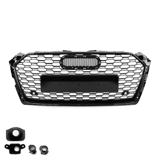 RS-style Front Grille for Audi A5 B9 / S5 B9 (16-19), glossy black