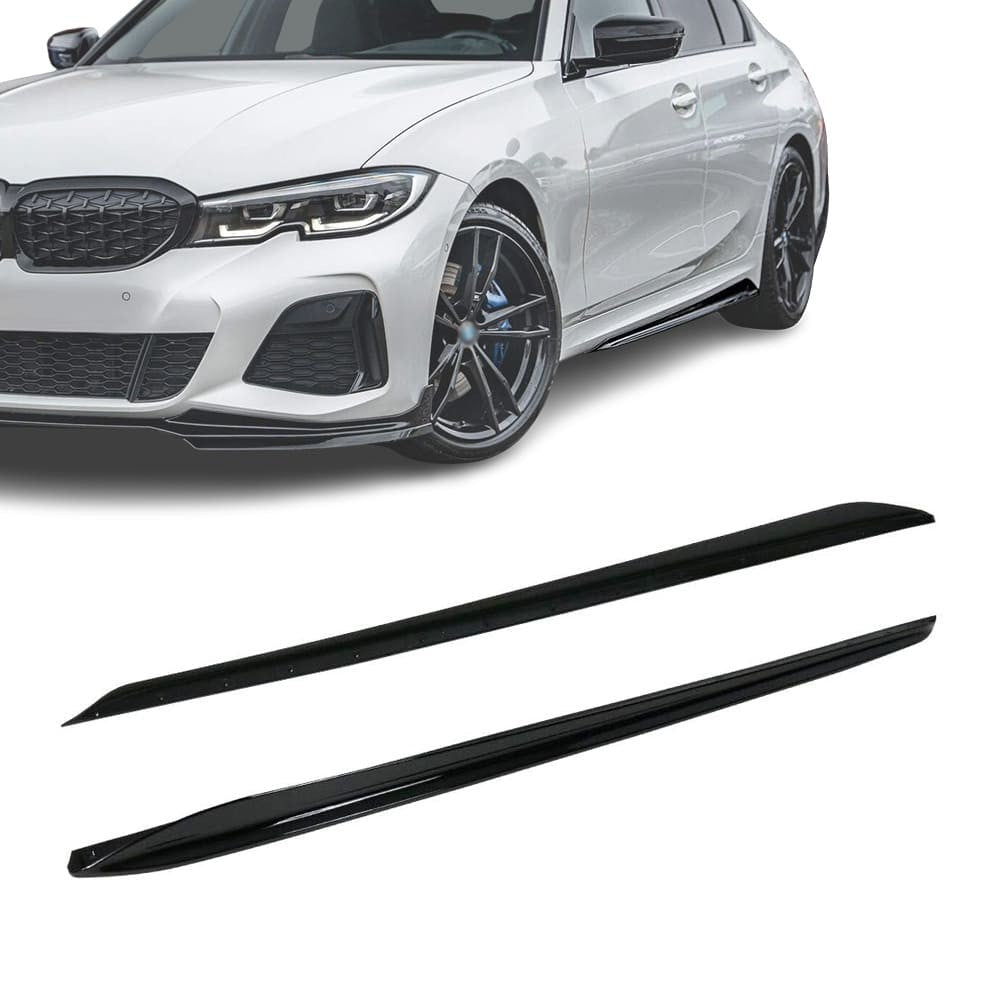 Set of Performance Side Skirt extensions for BMW G20 / G21 (18-26) with M-Pack, glossy black