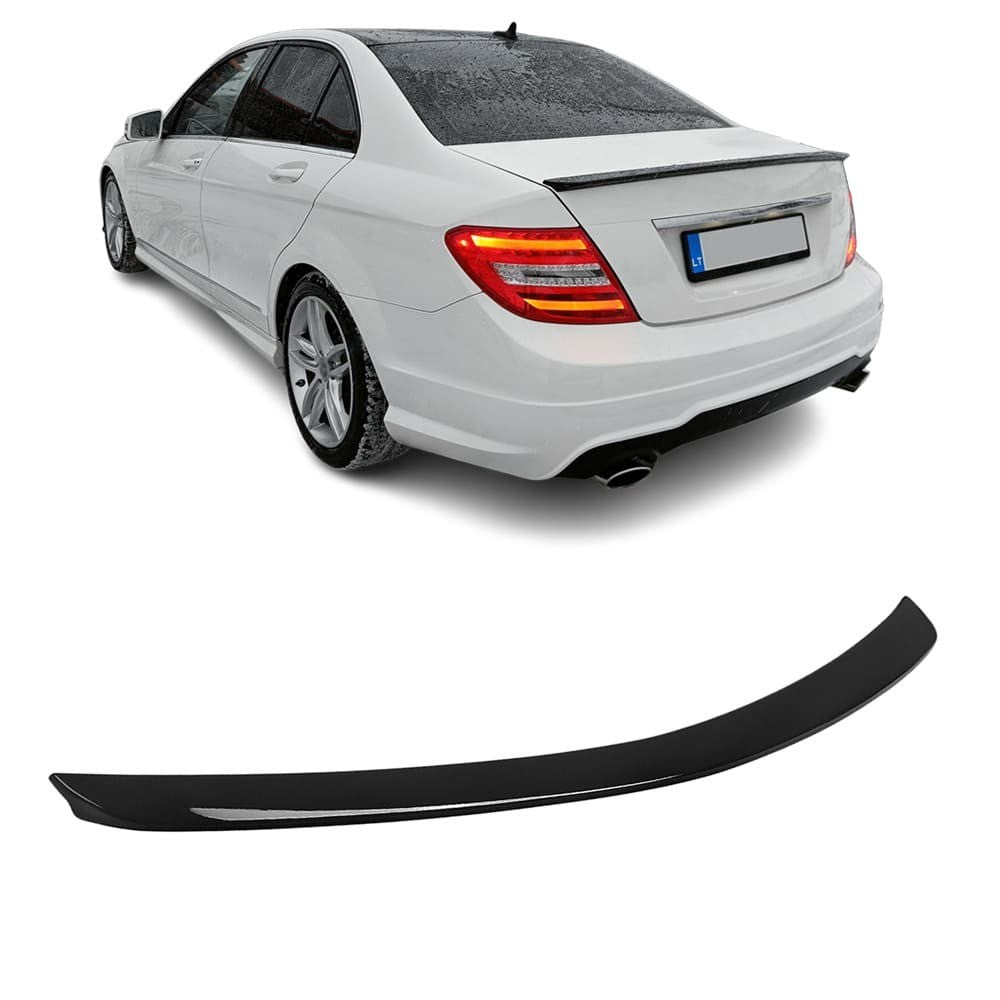 Trunk Spoiler for Mercedes-Benz W204 sedan (07-14), glossy black