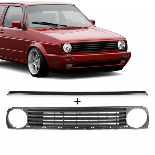 VW Golf MK2 badgeless grille + eyebrow (84-91)
