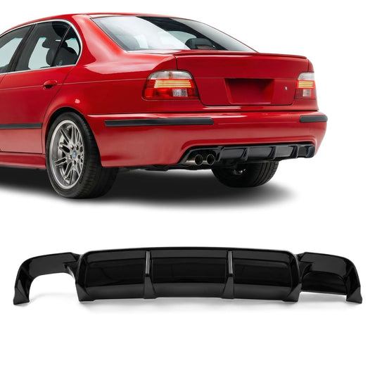 WR Rear bumper Diffuser for BMW E39 with M-Pack, glossy black
