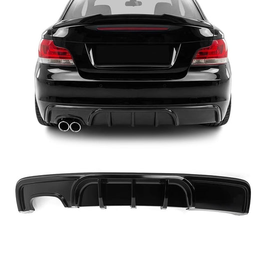 WR Rear Bumper Diffuser for BMW E82 / E88 M-Pack, glossy black
