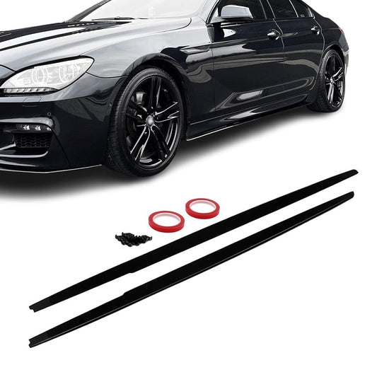 WR Side Skirt Extensions set for BMW F06 Gran Coupe , glossy black